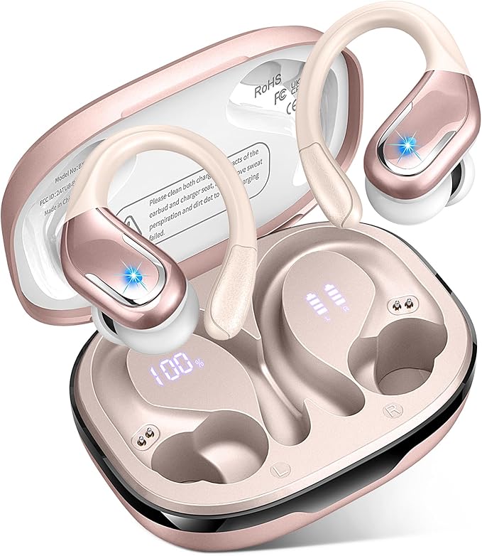 Wireless Earbud, 75H Bluetooth 5.4 Headphones Sport IP7 Waterproof, Running by Ltinist