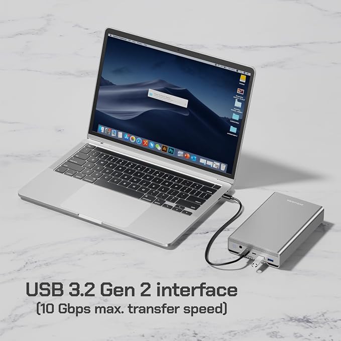 Avolusion PRO-G1 Series 12TB USB 3.2 Gen 2 USB-C External Hard Drive w/USB HUB - Image 3