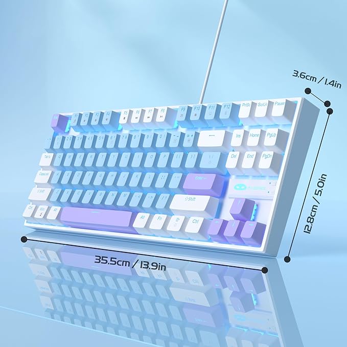 MageGee 75% Mechanical Gaming Keyboard, LED Blue Backlit, 87 Keys Compact TKL - Image 9
