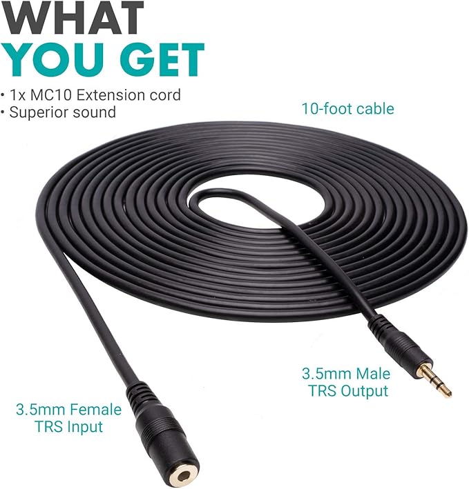 Movo MC10 3.5mm Audio Cable - Image 6
