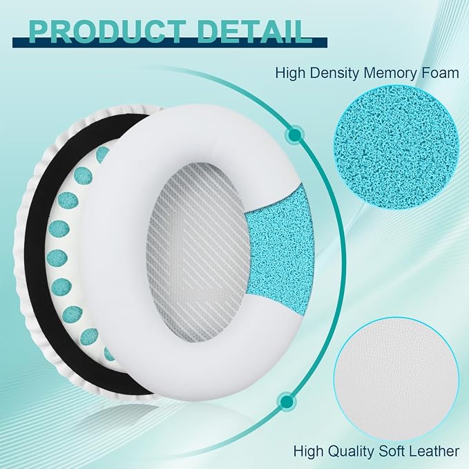 Replacement Earpads Cushions for Bose QuietComfort 35 & Quiet Comfort 35 II - Image 4
