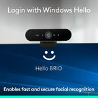 Logitech Brio 4K Webcam, Video Calling, Noise-Cancelling mic, HD Auto Light - Image 7