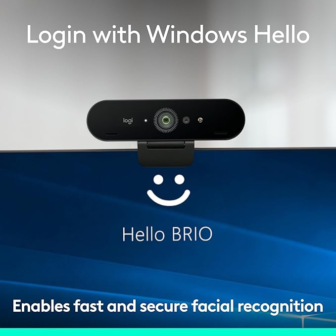Logitech Brio 4K Webcam, Video Calling, Noise-Cancelling mic, HD Auto Light - Image 7