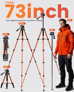 73" Camera Tripod and Monopod, Professional Aluminum Tripod Stand - Image 3