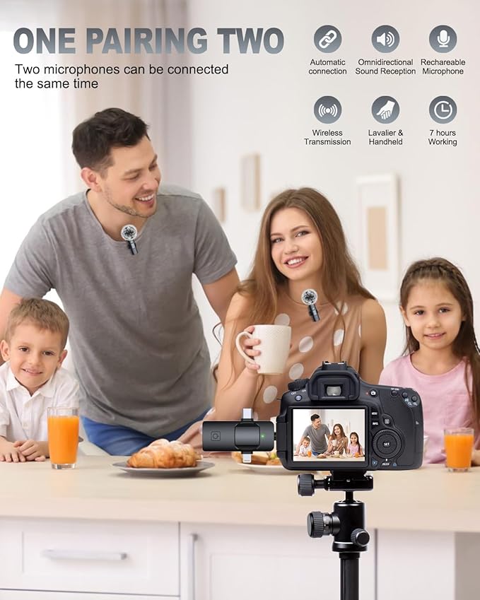 PQRQP 3 in 1 Professional Wireless Lavalier Microphone - Image 4