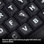 2PCS English Keyboard Stickers Replacement Letters, Full Size Big Letter QWERTY - Image 3