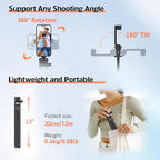 70" Phone Tripod & Selfie Stick, Extendable Tripod - Image 2