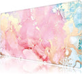 Cute Pink Marble Large Mouse Pad, Gaming Keyboard Desk Pad, Extended Mouse Mat by BAHDSISFA