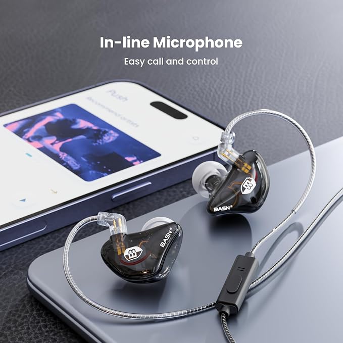 BASN Bsinger Professional in Ear Monitor Headphones, Dual Drivers 2-Pin IEM - Image 5