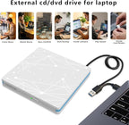 External CD/DVD Drive for Laptop, USB CD Drive, USB C Plug and Play Optical - Image 2