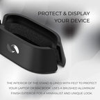 HumanCentric Vertical Laptop Stand in Black Aluminum, Upright Adjustable Holder - Image 4