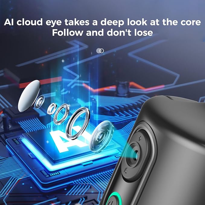 Auto Face Tracking Phone Holder, No App Required, 360° Rotation Phone Camera - Image 4