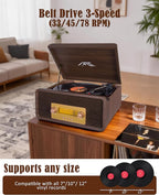OTIC All-in-One Vinyl Record Player - Image 3