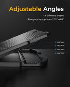 AICHESON Laptop Cooling Pad 5 Fans Up to 17.3 Inch Heavy Notebook Cooler - Image 7