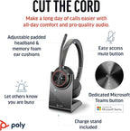 Poly Voyager 4320 UC Wireless Headset & Charge Stand - Image 2