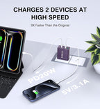 50W USB C Plug, 5-Port Fast Charger Block PD+QC Cube Wall Charging Box Brick - Image 2