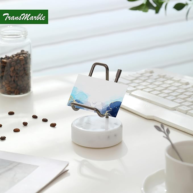 Marble Phone Stand with Metal Holder, Charging Available While Using, Swipe Up - Image 4