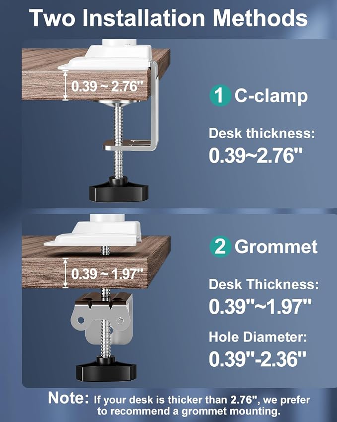 Single Monitor Mount Arm, VESA Desk Mount Stand - Image 7