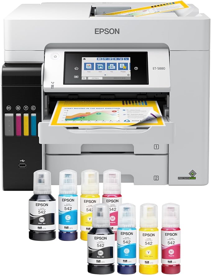 Epson EcoTank Pro ET-5880 Wireless Color All-in-One Supertank Printer by Epson
