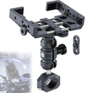 Motorcycle Phone Mount Kit, Anti-Theft Dual Socket Arm, 360° Rotate Phone Clip by Unknown