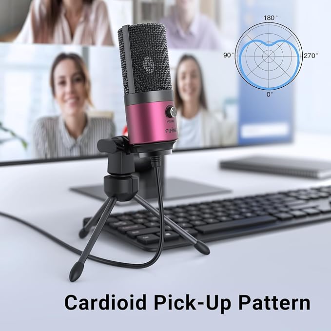 FIFINE USB Podcast Condenser Microphone Recording On Laptop, No Need Sound Card - Image 3