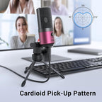 FIFINE USB Podcast Condenser Microphone Recording On Laptop, No Need Sound Card - Image 3