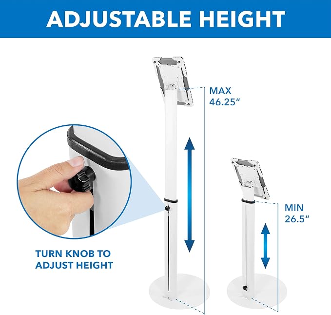 Mount-It! Universal Tablet Floor Kiosk | Theft-Deterrent Tablet Stand | - Image 6