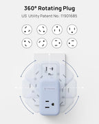 TROND Outlet Extender with 360 Rotating Plug, 3 Way Plug Splitter with PD 20W - Image 3