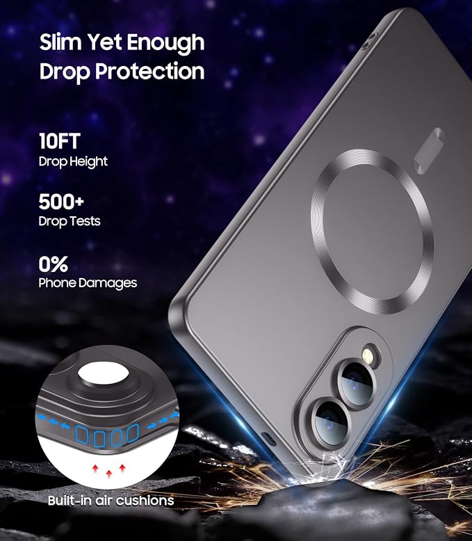 Magnetic for Samsung Galaxy S25 Edge Case Slim Soft Silicone Bumper Shockproof - Image 4