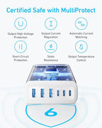 Anker Desktop Charger, Fast Charging USB C Charger, 112W Max 6-Port Charging - Image 7