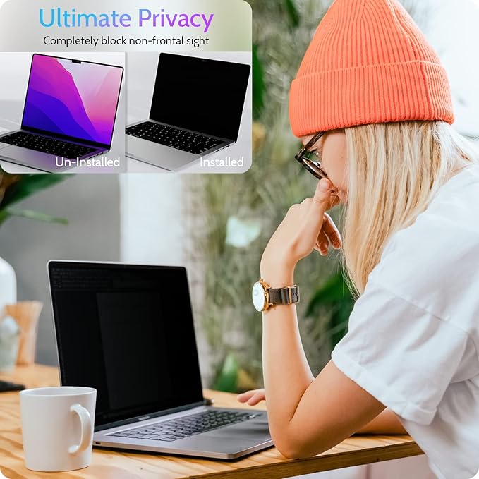 Magnetic Privacy Screen for MacBook Pro 16 Inch, 16inch Removable Matte Anti - Image 2