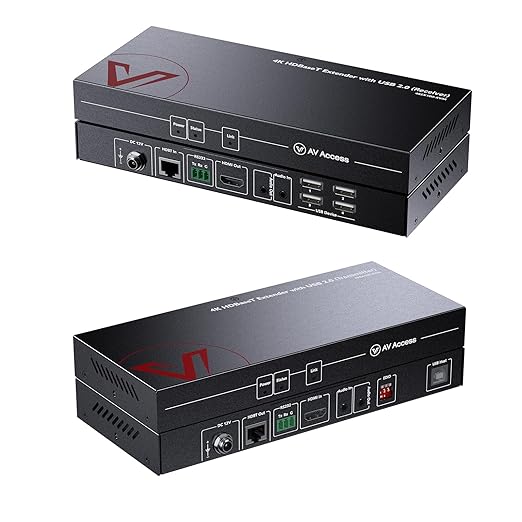 AV Access HDMI USB Extender KVM, 100m/330ft 4K 60Hz 1080p 120Hz Over by ACTIONSGLOBALUSINC
