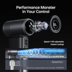 JISULIFE Portable Handheld Fan Ultra2, 9000mAh Max 25 Hrs, 5 IN 1, 100 Speed - Image 3