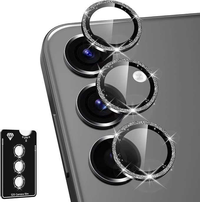 for Samsung Galaxy S25 Camera Lens Protector, Individual Metal Ring Tempered by Btscase