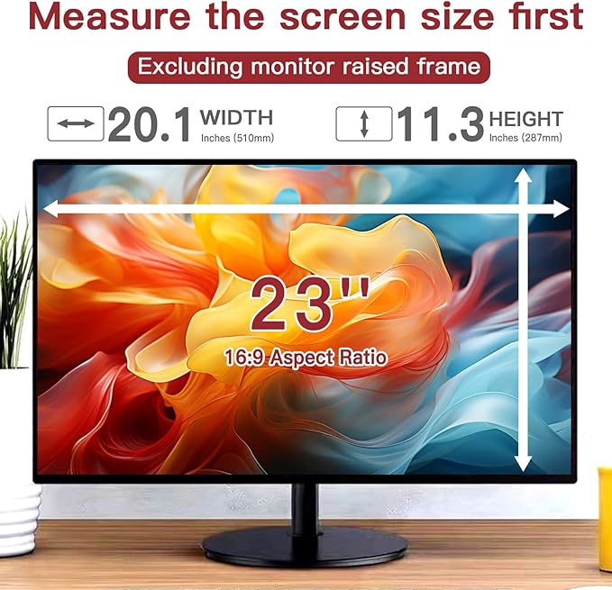 2 Pack 23 Inch Privacy Screen for Computer Monitor 16:9 Aspect Ratio, Eye - Image 7
