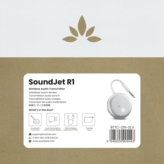 Avantree SoundJet R1 – Airplane Bluetooth Adapter - Image 8