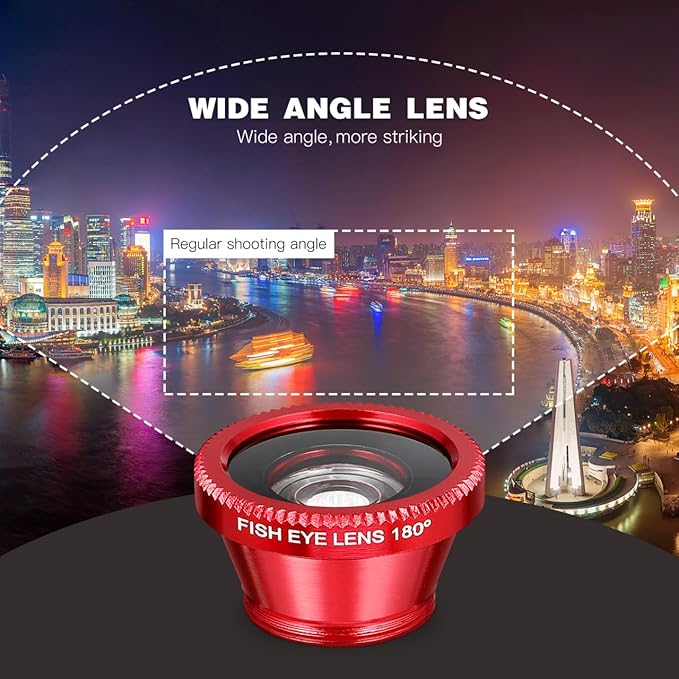 External Lens for Mobile Phone 3-in-1 Fisheye Macro Wide Angle Lens - Image 5