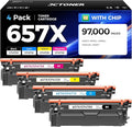 657X Toner Cartridge Set 4-Pack by JCTONER