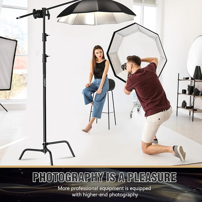 LOMTAP C Stand Light Stand Stainless Metal Photography Kit - Image 6