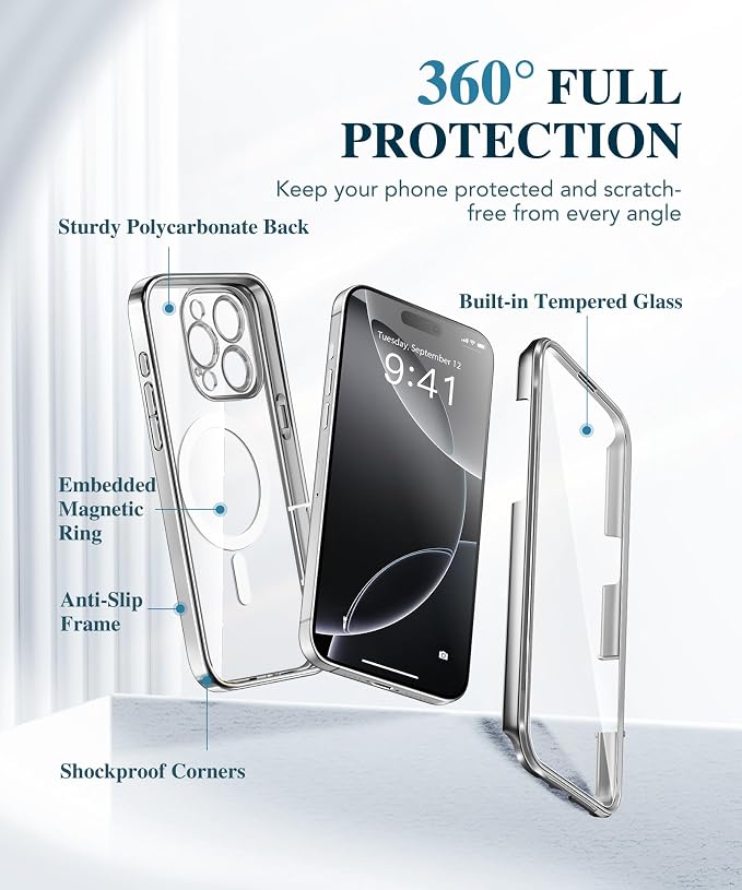 BERFY Magnetic for iPhone 16 Pro Max Case, Compatible - Image 3
