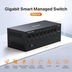 Tenda TEG208E 8 Port Managed Gigabit Switch, Easy Smart Managed, Base-T Ports - Image 2