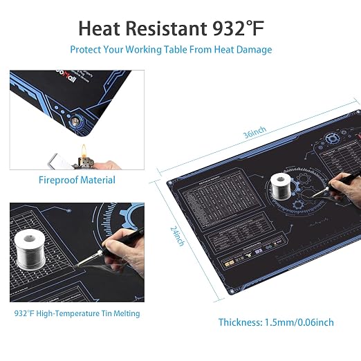 KooMall 36x24 Inch Anti Static Rubber Mat Kit - Image 7