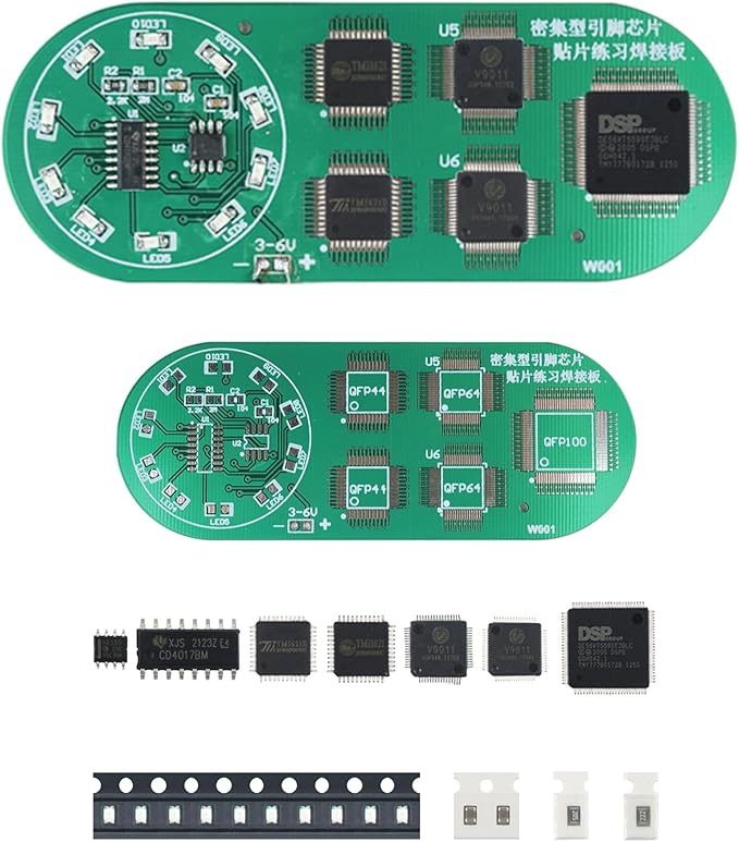 Soldering Practice Kit DIY Circular Red LED SMD Circuit Kit Learn Soldering Kit by Yidab