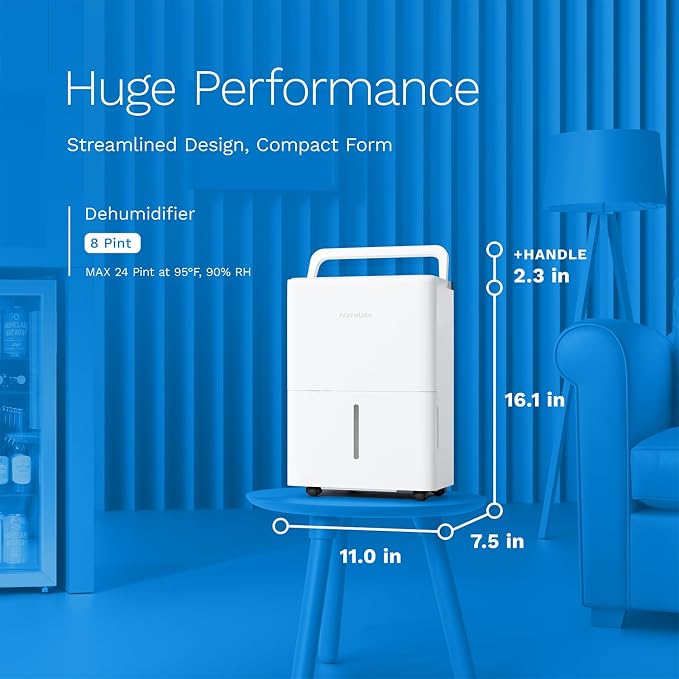 hOmeLabs 8 Pint Wi-Fi Dehumidifier - Image 2