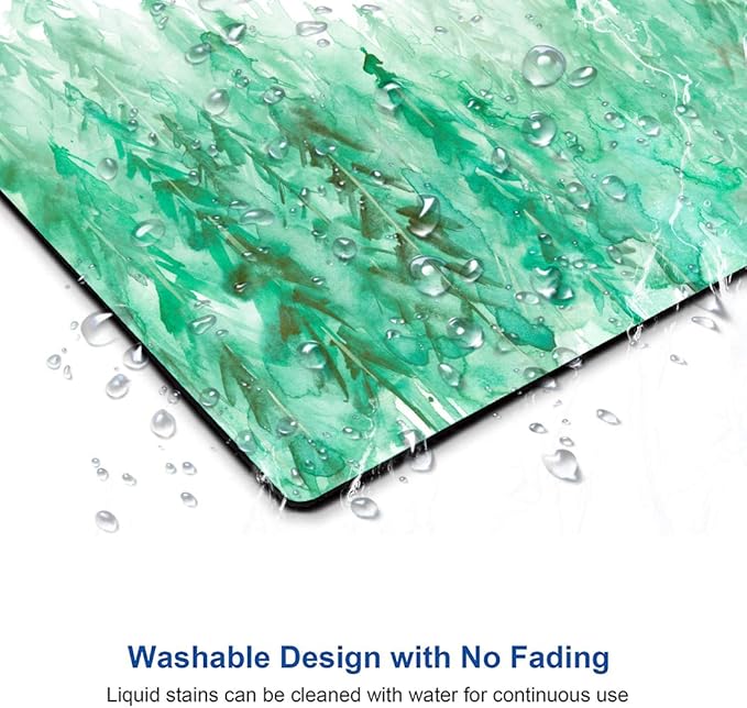 Green Forest Mouse Pad, Watercolor Trees Mouse Pad, Gaming Mouse Mat Square - Image 5