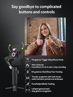 3-Axis Gimbal Stabilizer for Smartphone w/RGB Magnetic Fill Light Phone Gimbal - Image 4