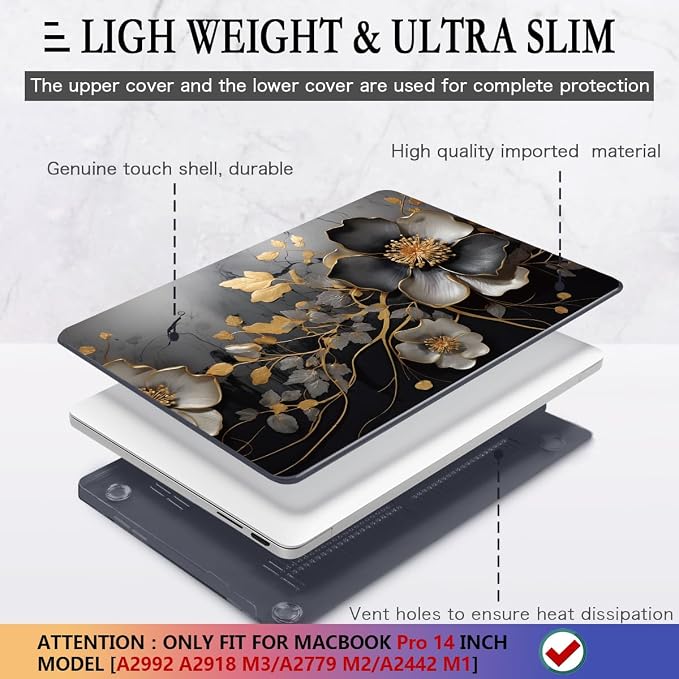 CISSOOK for MacBook Pro 14 inch Case 2024 2023 2022 2021 Release M4 A3401 A3112 - Image 4