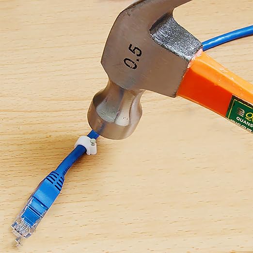 200 Pack Nail in Cable Clips Ethernet Cable Nails Tacks Clips 7mm - Image 4