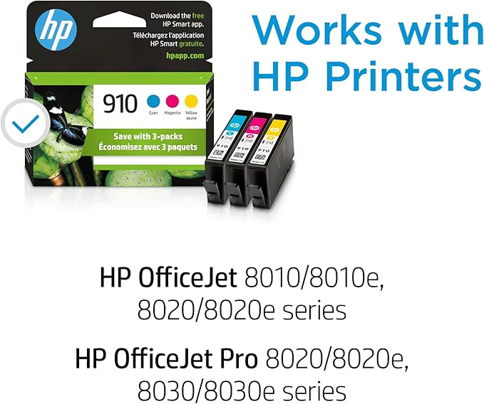 HP 910 Cyan, 8020 Series, HP OfficeJet Pro 8020, 8030 Series | Eligible - Image 2