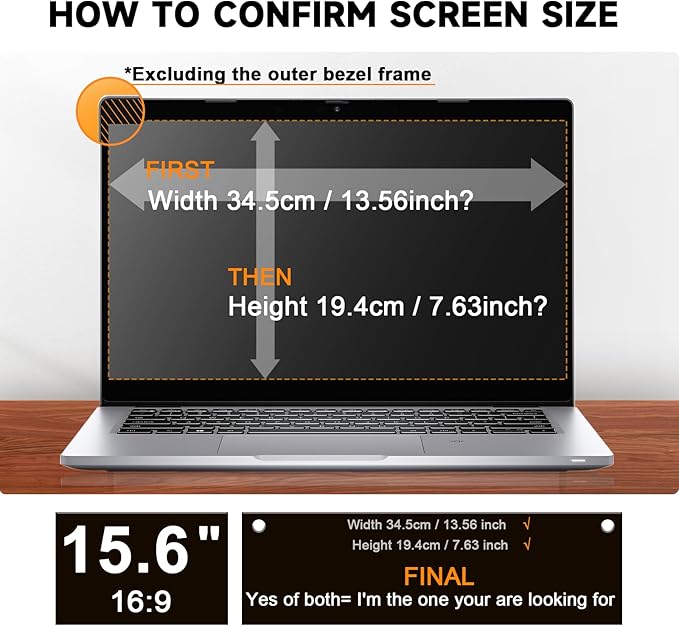 Mamol 15.6 Inch Laptop Privacy Screen Filter - Image 6